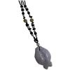 Image 4 : Hand Carved Green Jadeite and Lavender Jadeite Fish Pendants on Beaded Cords - Green Pendant is 31mm