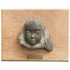 Image 1 : Vintage Aardik Relief Plaque of Inuit Girl Titled "Napook"  8.5" x 6.5"