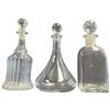 Image 2 : 3 Glass and Crystal Decanters with Stoppers