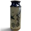 Image 1 : Vintage Hand Painted Tonala Mexican Pottery Vase - 11.5" tall x 5" diameter