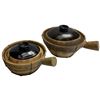 Image 2 : 2 Single Handled Chinese Clay Rice Pots with Reinforcing Wire Frames
