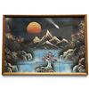 Image 1 : Surreal Cosmic Landscape Print -  Frame measures 20" x 14"