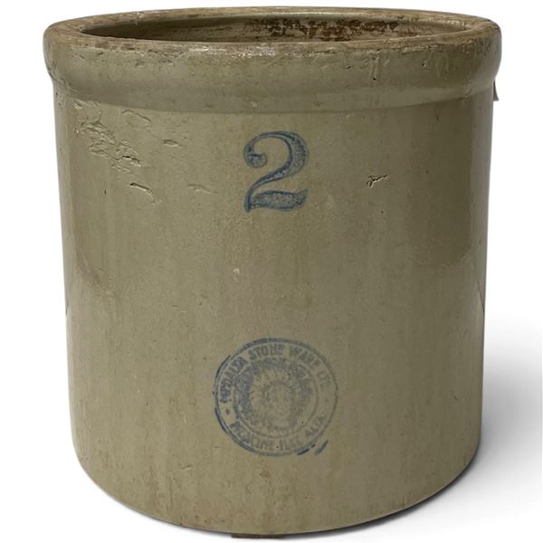 Vintage 2 Gallon Medalta Crock with Medicine Hat Stamp - No Lid