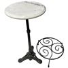 Image 2 : Marble Plant Stand with Cast Metal Base & Metal Riser (Stand is 25" tall x 14" diameter