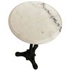 Image 3 : Marble Plant Stand with Cast Metal Base & Metal Riser (Stand is 25" tall x 14" diameter