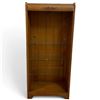 Image 1 : Vintage Open Wood Display Cabinet with Carved Detail & Glass Shelves (24"x13"x53")
