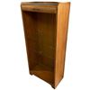 Image 3 : Vintage Open Wood Display Cabinet with Carved Detail & Glass Shelves (24"x13"x53")