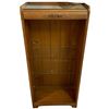 Image 4 : Vintage Open Wood Display Cabinet with Carved Detail & Glass Shelves (24"x13"x53")