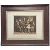 Image 1 : Vintage Wood Framed Family Group Photograph in Sepia - Frame measures 25" x 21"