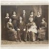 Image 4 : Vintage Wood Framed Family Group Photograph in Sepia - Frame measures 25" x 21"