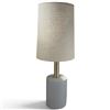 Image 1 : Accent Lamp with Fabric Shade - 19" tall at the top of the shade with 5" diameter base (Model:LT3314