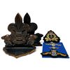 Image 1 : Boy Scouts Fleur-de-Lis Bookends with Embroidered Insignia