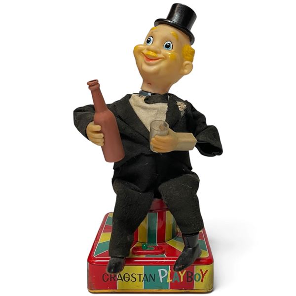 Vintage Cragstan Playboy Tin Toy Figure