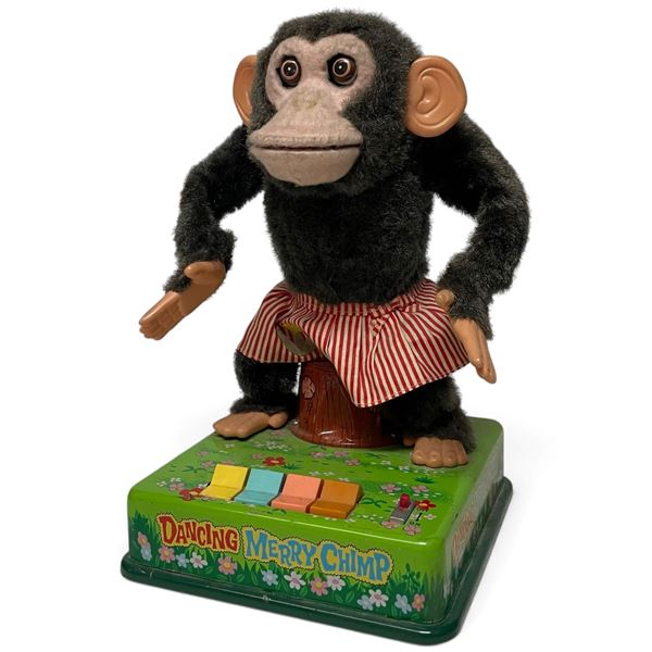 CK Dancing Merry Chimp Tin Toy, Made in Japan