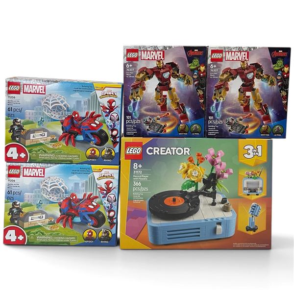 New LEGO Marvel 11206 and 76307 Sets with Creator 31172 Record Player