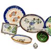 Image 3 : Hand-Painted Ceramic Pottery with Decorative Tray