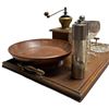 Image 3 : Mixed Barware, Glassware and Serving Pieces with Wooden Tray