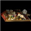Image 1 : Decorative Figurines, Ornamental Egg, Metal Vessel and New Carved Panel