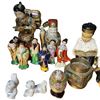 Image 2 : Decorative Figurines, Ornamental Egg, Metal Vessel and New Carved Panel