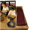 Image 3 : Decorative Figurines, Ornamental Egg, Metal Vessel and New Carved Panel