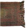 Image 2 : Woven Geometric Pattern Rug with Fringe - 12.5" x 21"