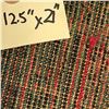 Image 3 : Woven Geometric Pattern Rug with Fringe - 12.5" x 21"