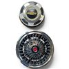 Image 1 : Pair of Automotive Hubcaps Including Chevrolet Logo and Wire-Spoke Design
