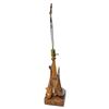 Image 4 : Pair of Carved Wooden Fish Table Lamps by C. Hiebert