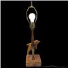 Image 3 : Pair of Carved Wooden Dolphin Table Lamps by C. Hiebert