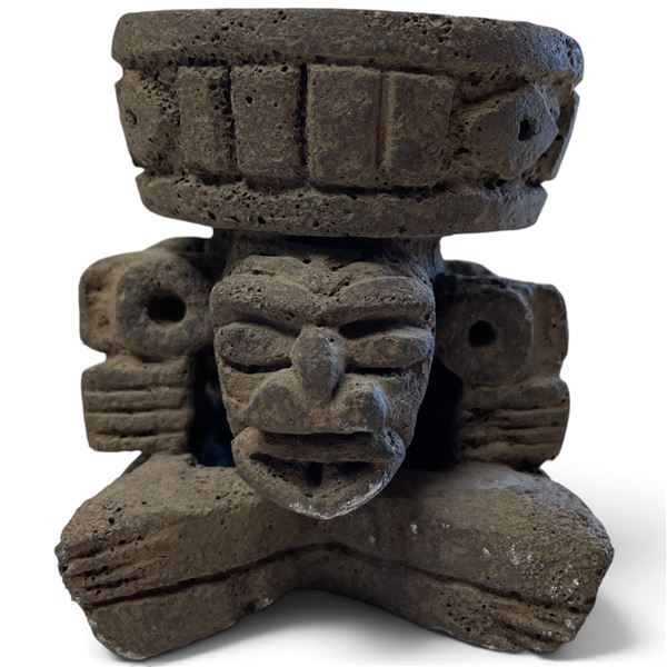 Carved Figural Bowl Sculpture