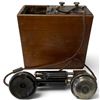 Image 1 : Circa 1932 Ericsson N1830 Portable Magneto Lineman's Telephone w/ Telescopic Microphone, 7.5" x 7.5"