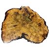 Image 3 : Live-Edge Wood Slab Side Table with Sculptural Wooden Base, H17.5" x 21" x 21"