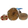 Image 3 : 4-pieces Lot: Carved & Painted Wooden Bird Figures by C.E. Hiebert: Blue Jay, Woodpecker, Sandhill C