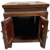 Image 2 : Chinese Hardwood Cabinet with Twin Panel Doors and Brass Fittings, H20" x 18" x 18"
