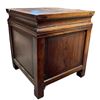 Image 4 : Chinese Hardwood Cabinet with Twin Panel Doors and Brass Fittings, H20" x 18" x 18"