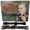 Image 1 : Bushnell 4x Banner and Weaver Rifle Scopes w/Colt Revolver Poster