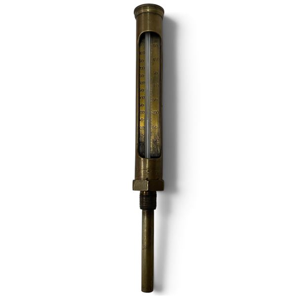 Industrial Tube Thermometer with Fahrenheit and Celsius Scales