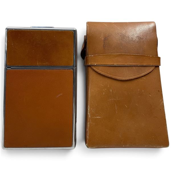 Vintage Polaroid Case Set with Brown Panels and Pouch