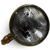 Image 1 : General Electric Ribbed Glass Lamp with Gold-Tone Housing
