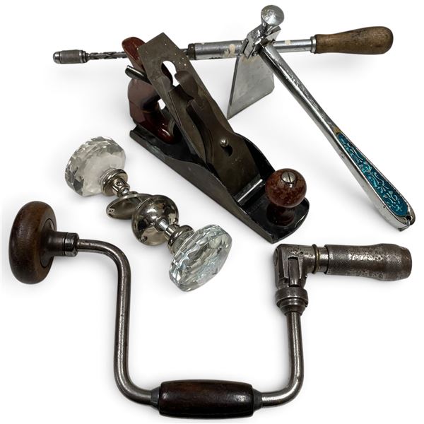Woodworking Hand Tools with Glass Door Hardware