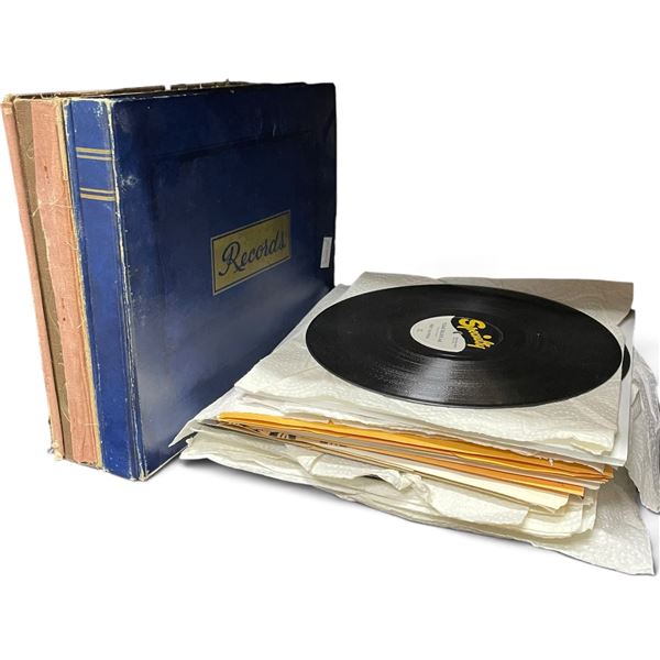 Large Group of Records with Record Album Binder