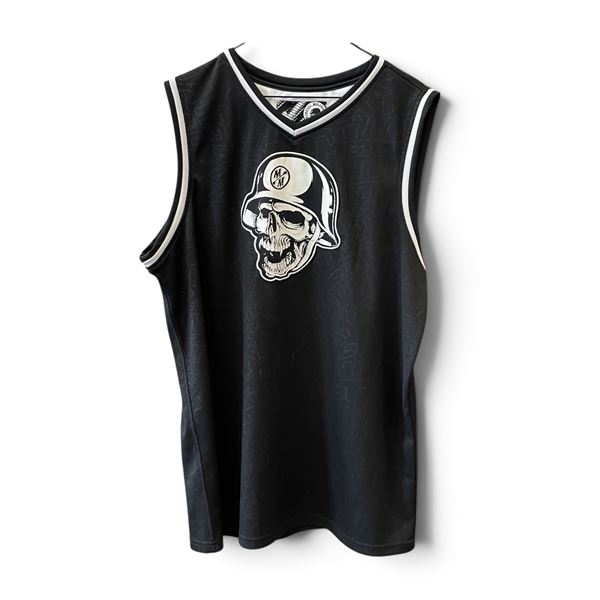 Metal Mulisha Black Skull Graphic Basketball Jersey - Size XL