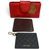 Image 1 : Red Leather Wallet, Coach-Labeled Wallet and Nine West Card Holder