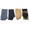 Image 1 : Four Patterned Neckties Including Burberry and Gucci Labels