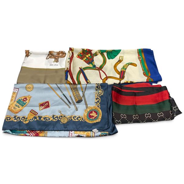 Assorted Scarves with Equestrian, Golf and Stripe Patterns