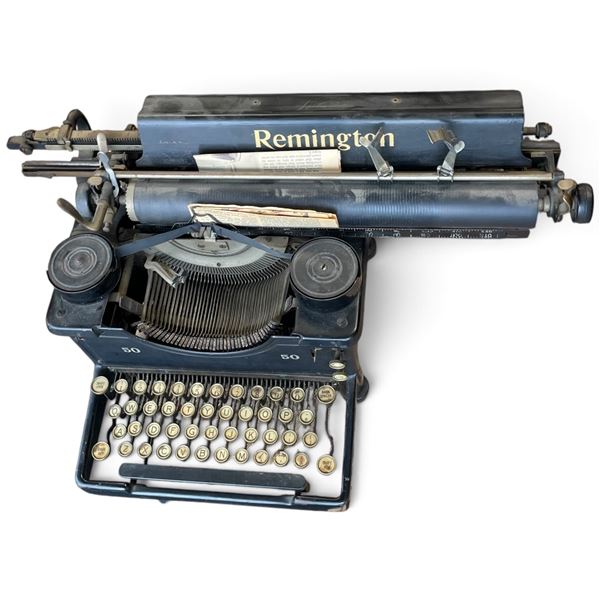 Blue Remington 50 Manual Typewriter