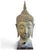 Image 1 : Buddha Head Sculpture on Square Display Base