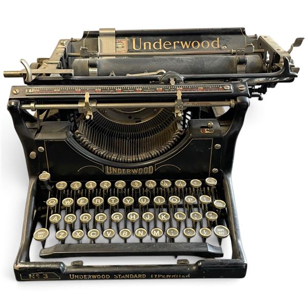 Black Underwood Standard No. 3 Typewriter