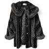 Image 1 : Vintage Faux Fur Plush Black Swing Coat