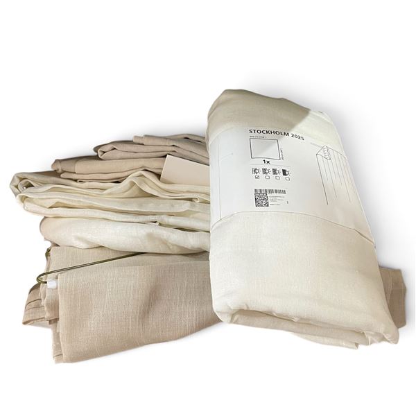 Group of New Linens and Curtains - Simons Maison Sheer Hidden Tab Curtains 140x220 cm, IKEA Stockhol